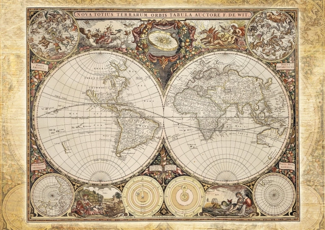 Schmidt puzzel historische wereldkaart 2000 stukjes