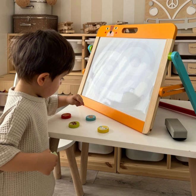 Tooky Toy Magnetisch en Krijt Kinderbord 2-in-1