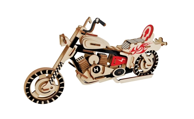 Woodcraft Houten 3D puzzel Motorfiets HD I