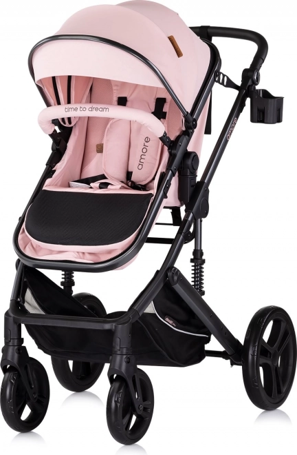 Gecombineerde kinderwagen Amore 2in1 roze marshmallow