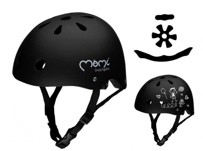 Kinderhelm MoMi MIMI, zwart