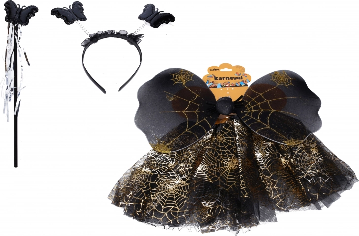 Carnavalsset vlinder – zwart
