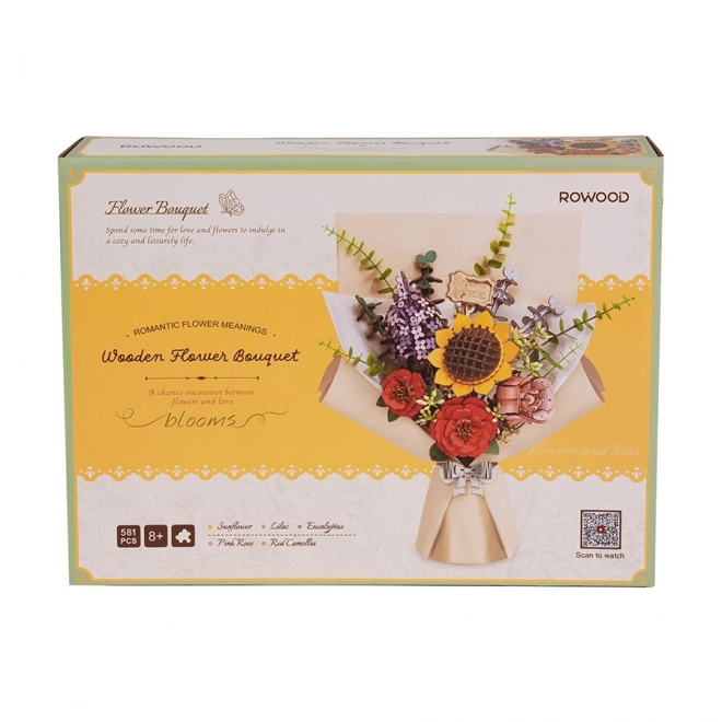 Houten 3D puzzel bloemboeket Rowood