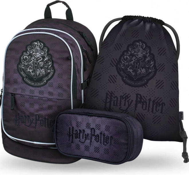 Školní set BAAGL HARRY POTTER Zweinstein zwart – rugzak, etui en gymsack