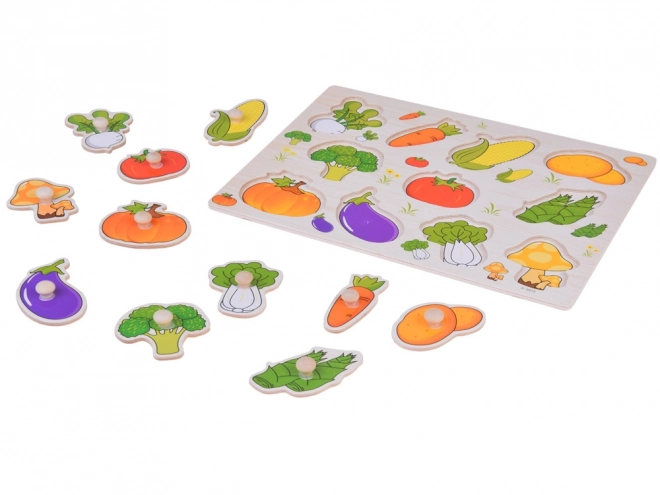 Educatieve houten puzzel groenten match 11ele ZA5258