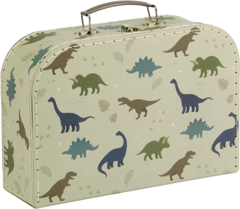 A Little Lovely Company set van twee kartonnen koffertjes met dinosaurusmotief
