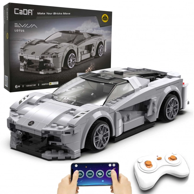 Constructieset CaDA 308 stuks Sportauto Lotus Evija voor kinderen 6+, op afstand bestuurbaar met app