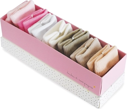 Doudou cadeauset sokjes voor meisje 0–6 maanden, 7 paar