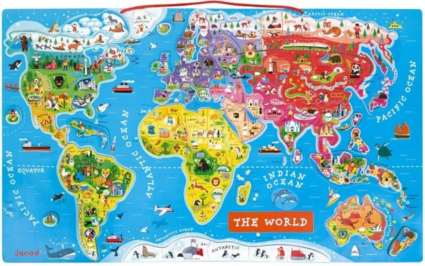 Magnetische wereldkaart voor kinderen