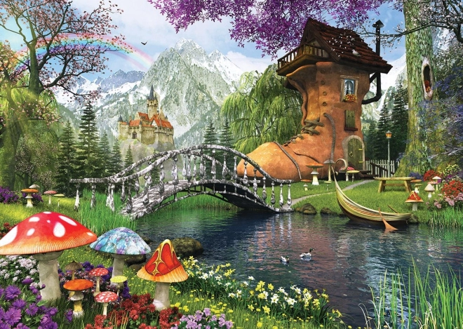 ART PUZZLE sprookjeshuis in een oude schoen – 1000 stukjes