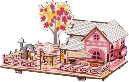 Houten 3D-puzzel Herfsthuis WOODCRAFT