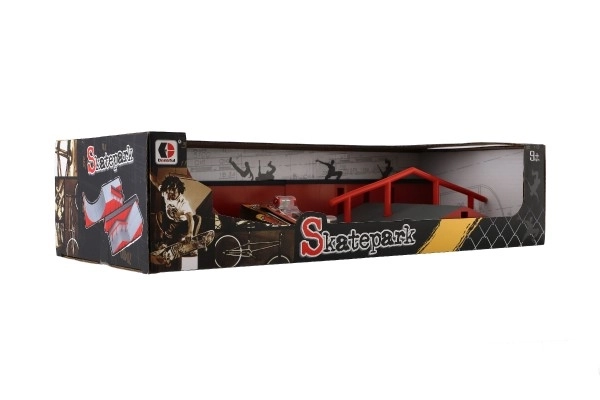 Skatepark met vinger-skateboard met schroef
