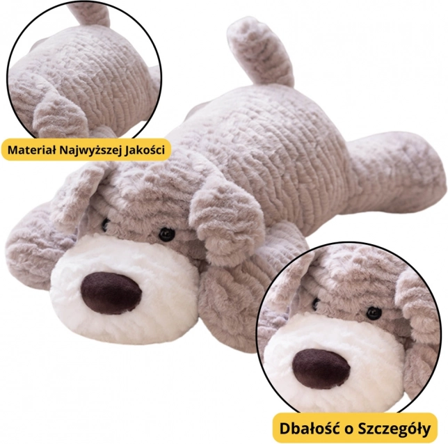 Pluchen Knuffelhond Lichtgrijs 30 cm
