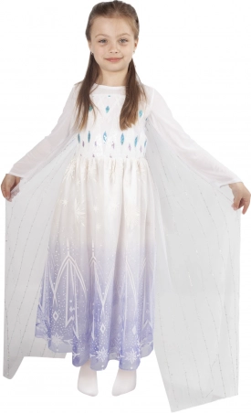 Wit‑paarse tule rok met print