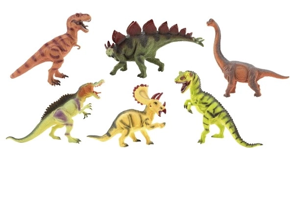 Dinosaurus 25-32 cm plastic 6 soorten