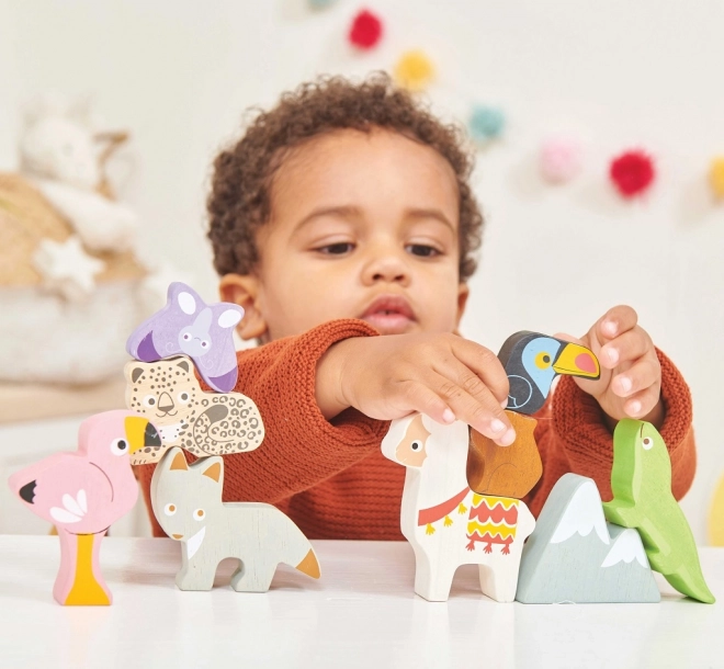 Balancerende Toren La Toy Van Petilou - dierentuindieren