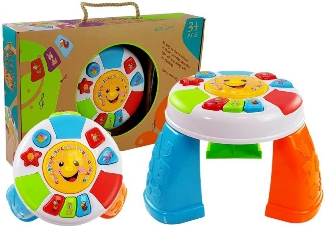 Interactieve educatieve tafel voor kleine kinderen – vormen, kleuren en geluiden