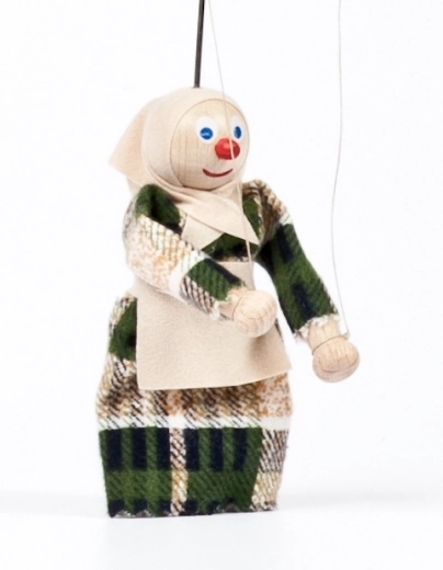 Gerlich houten marionet oma Anežka 12 cm
