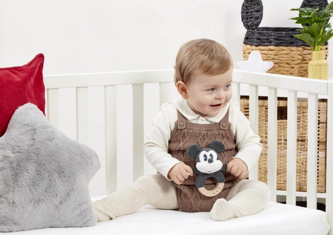 Rainbow Houten/Pluchen Rammelaar Mickey Mouse