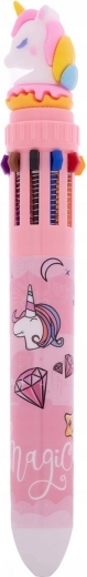 Pastelkleurige pen met 10 vullingen – roze