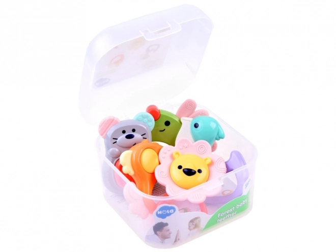 Kinderset bijtringen dieren 5 stuks