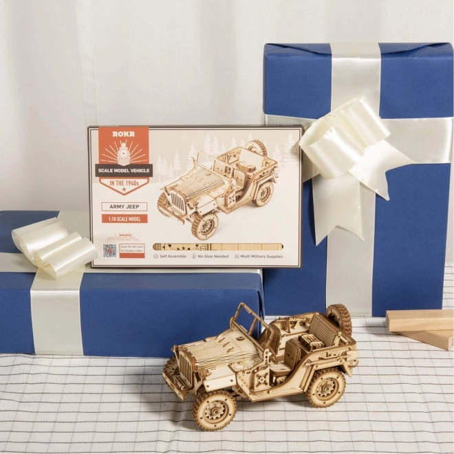 Leger Jeep - 3D houten puzzel