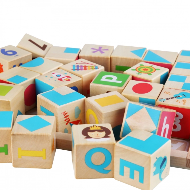 Slimme blokken van Lucy&Leo – Houten set voor het leren van het Engelse alfabet