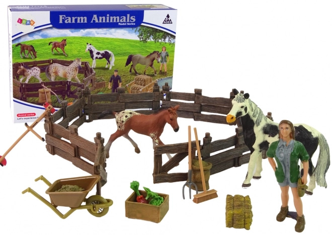 Houten bouwpakket Boerderij met paarden