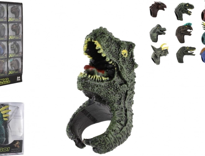 Verstelbare kinderring dinosaurus, plastic, 2 × 4 cm (mix motieven)