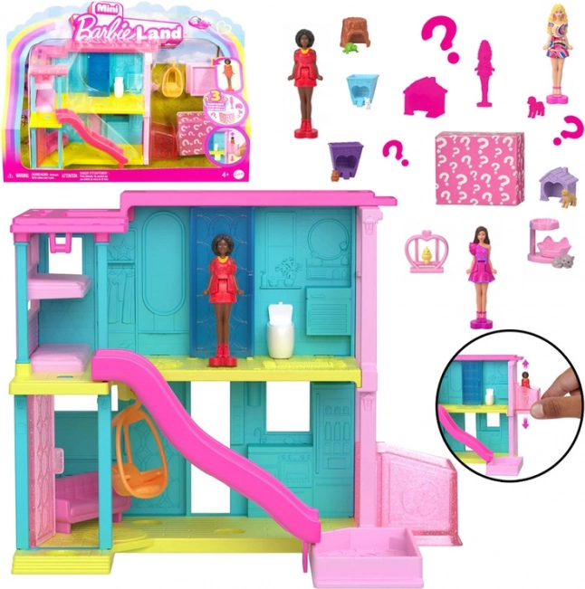 Mattel Mini Barbie Land huis met pop, huisdier en accessoires