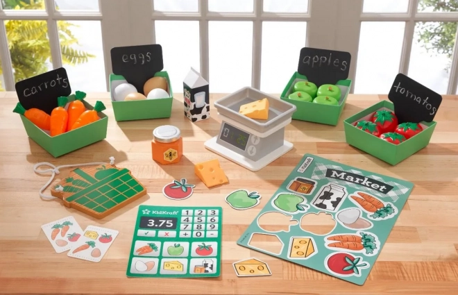KIDKRAFT fruit- en groentestalletje
