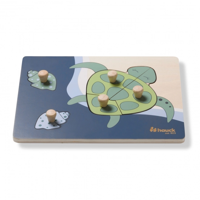 Houten puzzel - schildpad