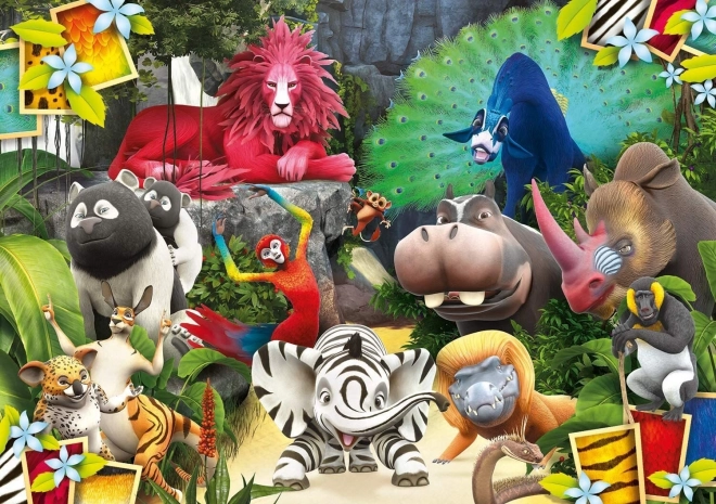 Tweedelig puzzel Clementoni Zafari: In de jungle 104 stukjes