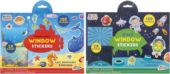 Creatieve set raamstickers en scènes