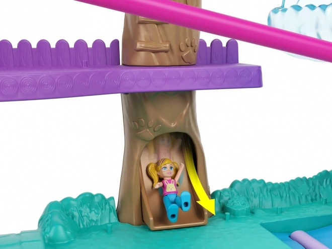 Polly Pocket Set figuren Dierenavontuur Boomhut