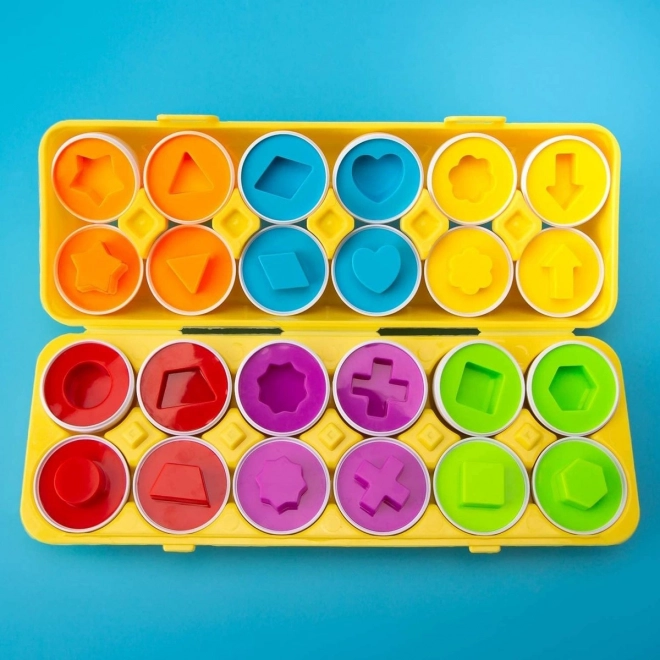 Montessori stapelbare eieren WOOPIE - Combineer vormen en kleuren