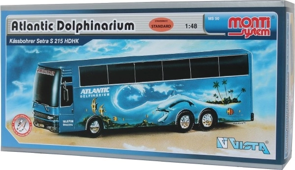 Modelbouwset Monti Systeem MS 50 Atlantic Dolphinarium Bus 1:48 in doos 31,5x16,5x7,5cm