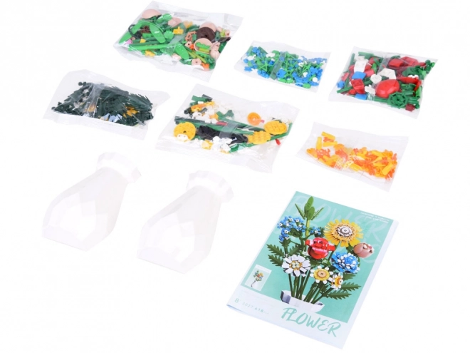 Technische bouwset Weidebloemen met vaas 618 delen