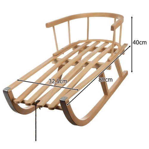 Houten slee Kruzzel 25217