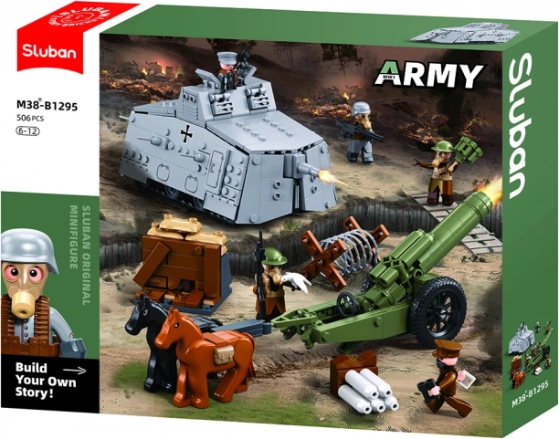Bouwset Tank Sluban Army uit de Eerste Wereldoorlog