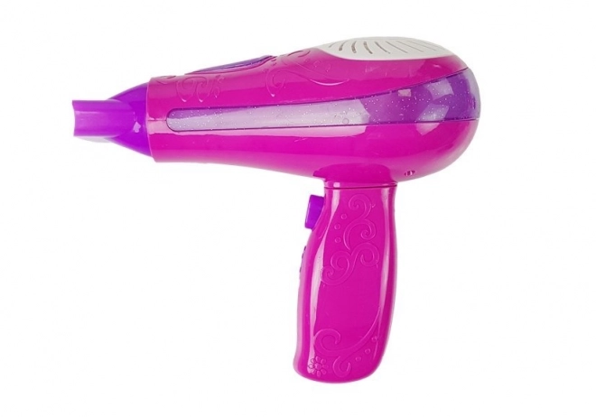 Cosmeticaset met accessoires Haardroger Stijltang roze