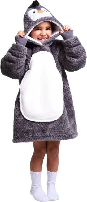 Warme tv-hoodiedeken Pinguïn voor kinderen