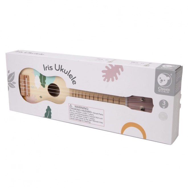 Klassieke wereld roze houten ukelele voor kinderen