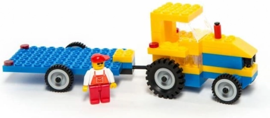 Bouwset Tractor met Aanhanger 84 st.