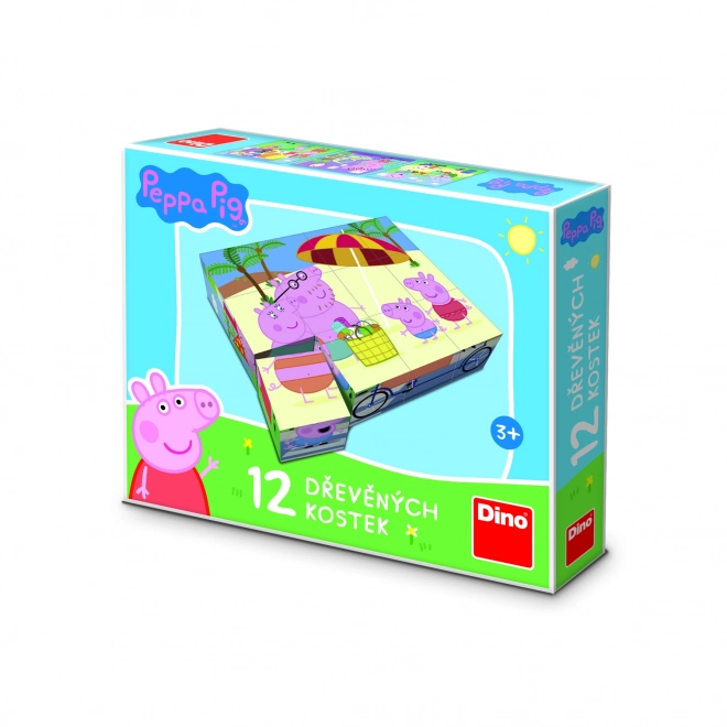 PEPPA BIG 12 Houten Licentie Blokken