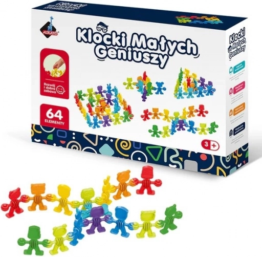 Kostblokjes Kleine Genieën – telfiguren, 64 stuks