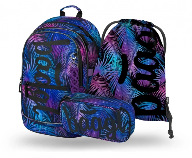 BAAGL 3 SET Core Palm: rugzak, etui, gymzak