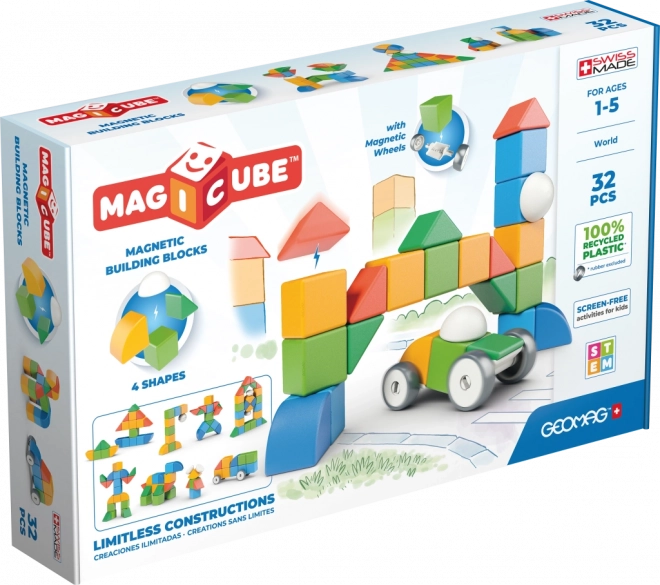 GEOMAG Magnetische Blokken Magicube Shapes - Wereld 32 delen