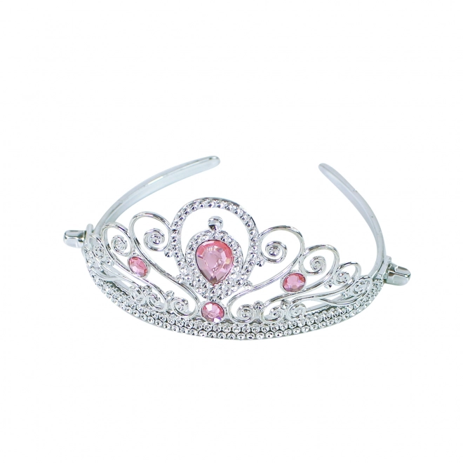 Set kroon met toverstok roze