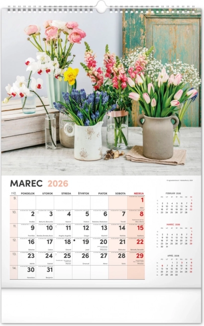 Wandkalender Bloemen 2026